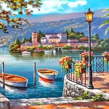 Схема вышивки «пейзаж»