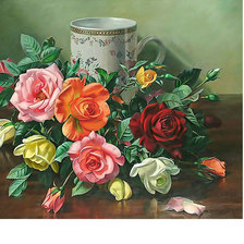 Схема вышивки «Розы»