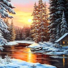 Схема вышивки «На закате»