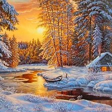 Схема вышивки «На закате»