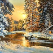 Схема вышивки «На закате»