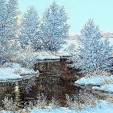 Схема вышивки «зима»