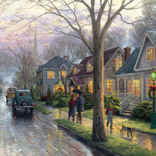 Схема вышивки «дождливый вечер»