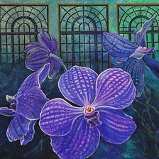 Схема вышивки «лиловые цветы»