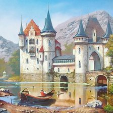 Схема вышивки «замок»