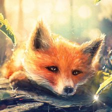 Схема вышивки «лиса»