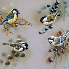 Птички на ветке