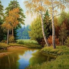 Схема вышивки «пейзаж»