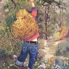 девочка и гнездо