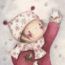 Схема вышивки «Niña con estrella»