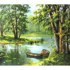 Схема вышивки «Летний пейзаж.»