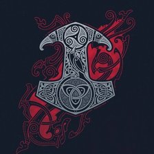 Схема вышивки «молот Тора»