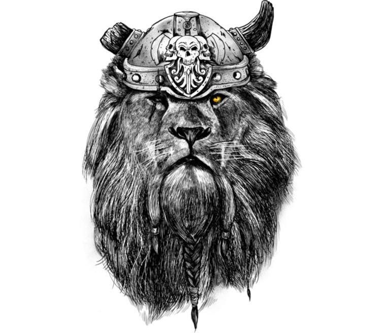 лев-викинг - оригинал