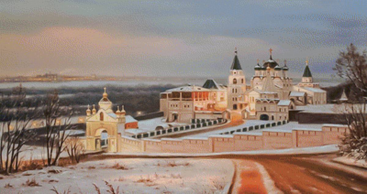 Pechersky Monastery. - aleksey sychev painter.snowscapes. - предпросмотр