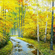 Схема вышивки «Осенний парк»