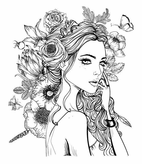 девушка - рисунок - оригинал