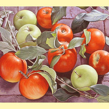 Схема вышивки «Серия "Фруктовая". Яблоки»