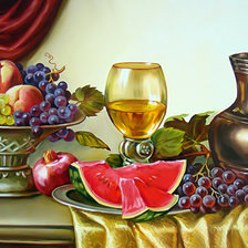 Схема вышивки «натюрморт с арбузом»