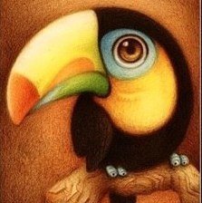 Схема вышивки «какаду»