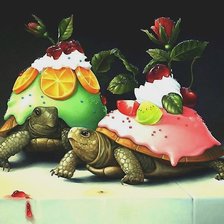 Схема вышивки «вкусные черепашки»