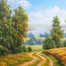 Схема вышивки «пейзаж»