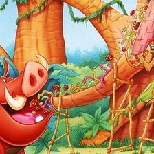 Схема вышивки «Тимон и пумба»