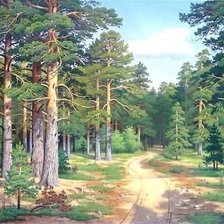 Схема вышивки «пейзаж»