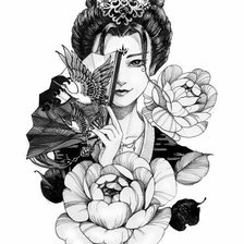 Схема вышивки «азия»