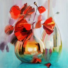 Схема вышивки «Маки.»