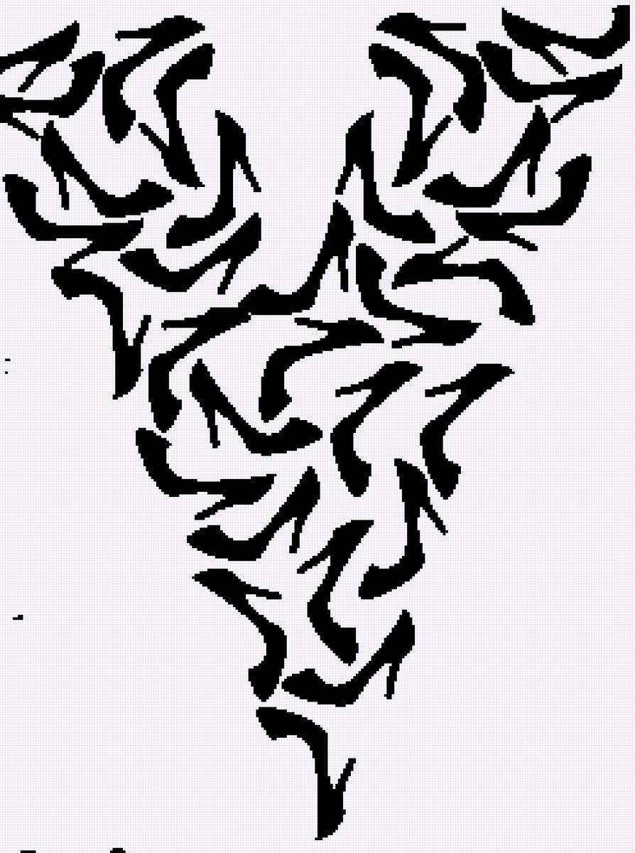 Туфельки - монохром - предпросмотр