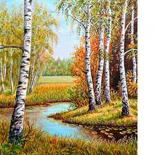 Схема вышивки «Березки»