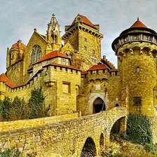 Схема вышивки «старый замок»