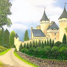 Схема вышивки «замок»