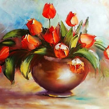 Схема вышивки «Тюльпаны.»