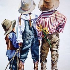 Схема вышивки «ковбои»