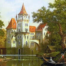 Схема вышивки «замок»