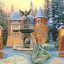 Схема вышивки «замок»