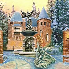 Схема вышивки «замок»