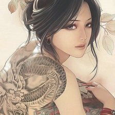 Схема вышивки «Девушки Азии»