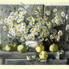 Схема вышивки «букет ромашек»