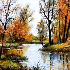 Схема вышивки «пейзаж»