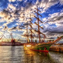 Схема вышивки «корабль»