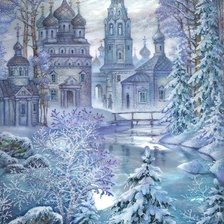 Схема вышивки «пейзаж»