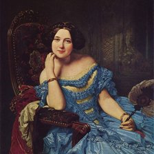 Схема вышивки «Дама»