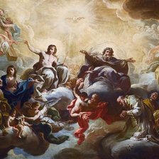 Коррадо Джакуинто.Богородица представляет Святого Николая Святой