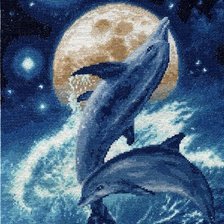 Схема вышивки «Дельфины»