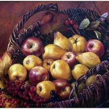 Схема вышивки «Корзина с фруктами»