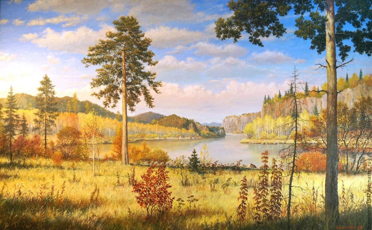 Уральская осень худ. Вячеслав Бурмистров - осень, урал, пейзаж - оригинал