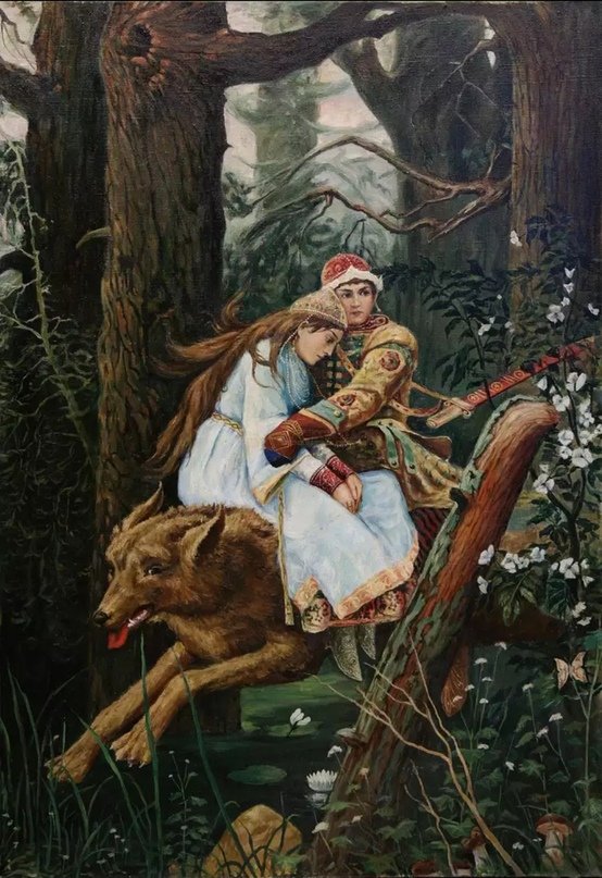 Иван-царевич и серый волк - картины - оригинал