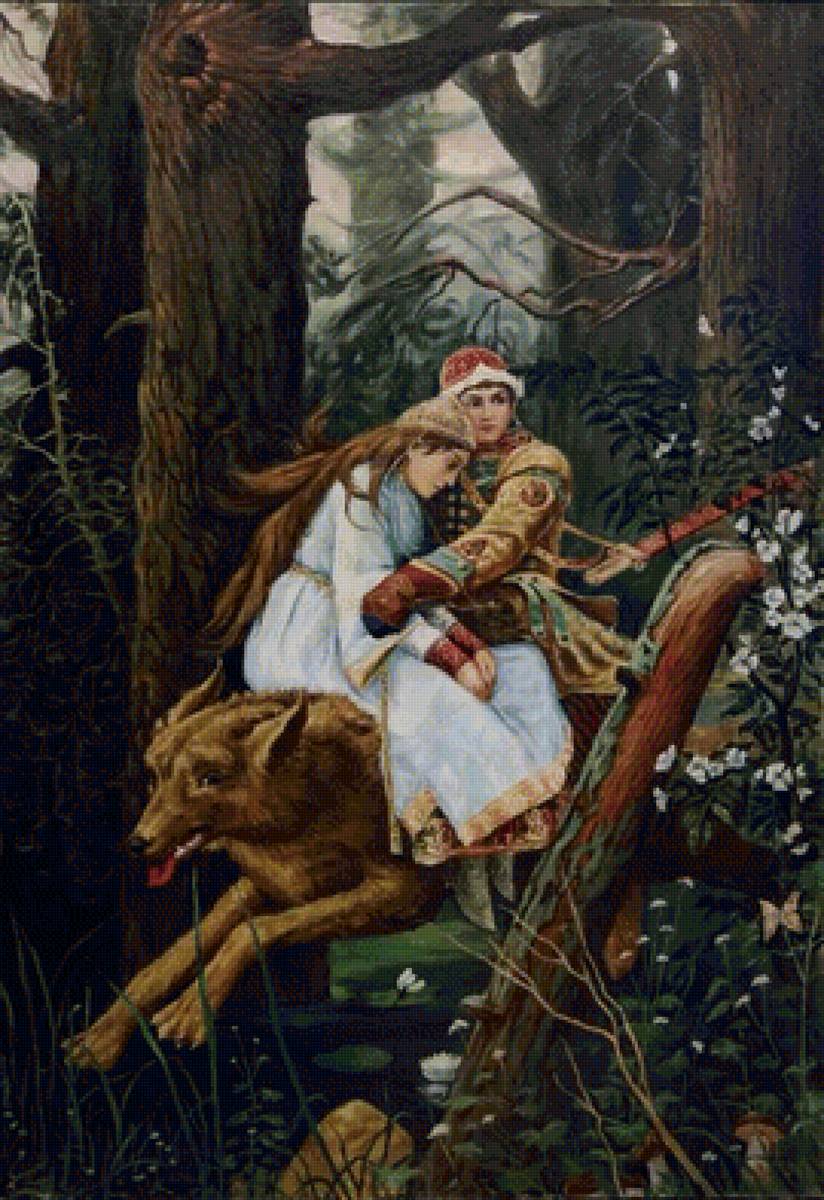 Иван-царевич и серый волк - картины - предпросмотр